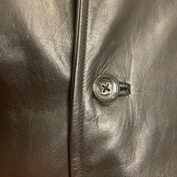 Banana Republic Black Leather Blazer - M - Picture 7 of 14